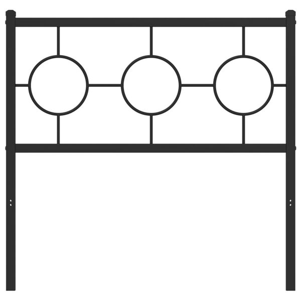 vidaXL Метална резервна табла за легло, черна, 90 см