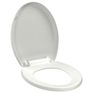 vidaXL Тоалетна седалка, плавно затваряне, бърз монтаж/демонтаж, бяла