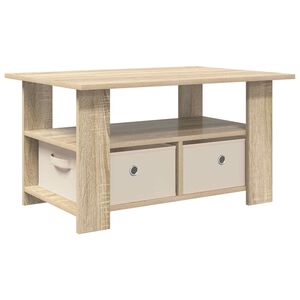 vidaXL Масичка за кафе Сонома дъб 77 x 55 x 42 см Инженерно дърво