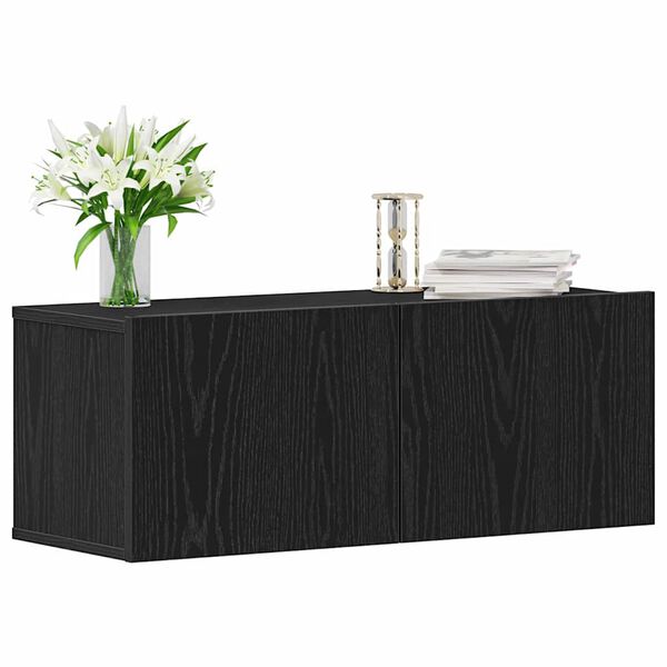 vidaXL ТВ шкаф 2 pcs Черния дъб 80 x 30 x 30 см Инженерно дърво
