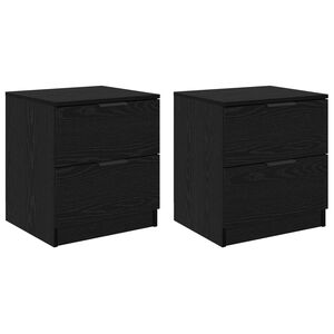 vidaXL Нощен шкаф 2 бр. Черния дъб 45 x 39 x 50 см Инженерна дървесина