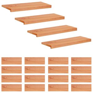 vidaXL Стъпала за стълби 20 бр. 80 x 30 x 2 cm Лак Солидно бук
