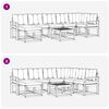 vidaXL Комплект дивани за открито 8 pcs Естествено и черно