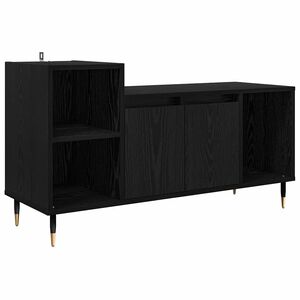 vidaXL ТВ шкаф 100 x 35 x 55 см Черния дъб Инженерна дървесина