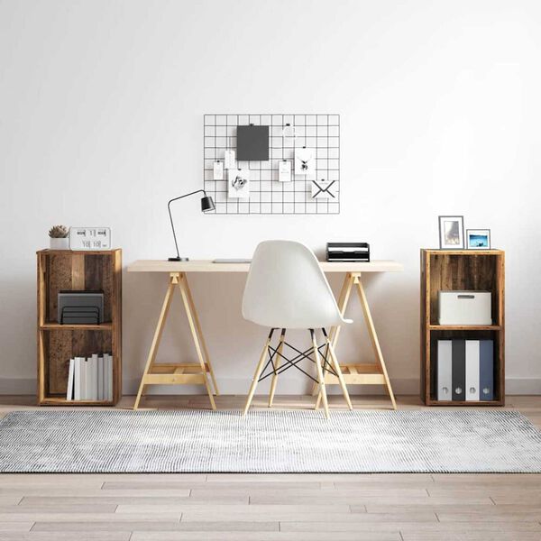 vidaXL Комплект ТВ шкаф 2 pcs Старо дърво 72 x 35 x 36,5 cm