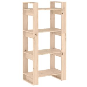 vidaXL Библиотека/разделител за стая, 60x35x125 см, бор масив