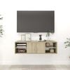 vidaXL Стенен рафт, дъб сонома 102x30x29 см, инженерно дърво