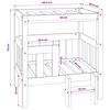vidaXL Кучешко легло, 65,5x50,5x70 см, борова дървесина масив