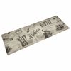 vidaXL Кухненско килимче, миещо, Coffee, сиво, 60x180 см, кадифе