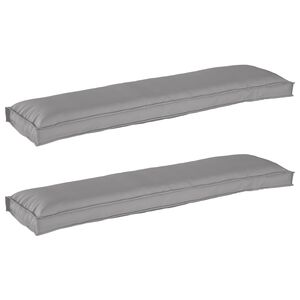 vidaXL Комплект възглавници за палет 2 pcs Сив 150 x 40 x 8 см