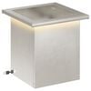 vidaXL Градинска кашпа с LED осветление Сребристо 30 x 30 x 30 cm