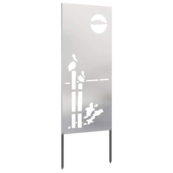 vidaXL Екран за градинска неприкосновеност Сребрист 50 x 140 см