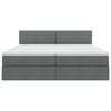 vidaXL Легло с място за съхранение Тъмен сив 180 x 200 cm Изкуствена