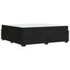 vidaXL Рамка за легло с матрак Черно 200 x 200 cm текстил
