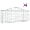 vidaXL Габионни кошници арка 11 бр 200x50x80/100 см поцинковано желязо