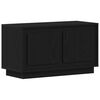 vidaXL ТВ шкаф 80 x 35 x 45 cm Черен дъб Инженерна дървесина