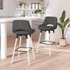 vidaXL Бар табуретки, 2 бр, тъмносиви, текстил
