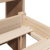 vidaXL Легло с рафтове за книги, без матрак, 90x200 см, бор масив