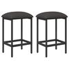 vidaXL Бар стол 2 pcs Тъмносиво 40 x 32 x 64 см Инженерна дървесина