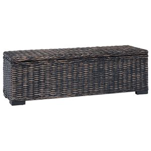 vidaXL Кутия за съхранение със съхранение Черно 110 x 35 x 45 cm