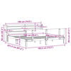 vidaXL Рамка за легло с табла, 180x200 см, борово дърво масив