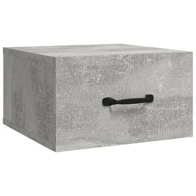 vidaXL Нощни шкафчета за стенен монтаж 2 бр бетонно сиви 35x35x20 см