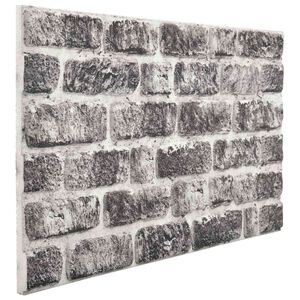 vidaXL Стенни панели 10 бр. 100 x 50 cm Тъмен сив и бял EPS пяна