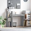 vidaXL Бюро с рафт Сив Сонома 100 x 40 x 90 cm Инженерно дърво