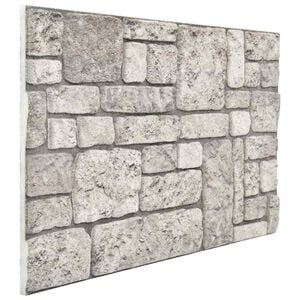 vidaXL Стенни панели 10 pcs Сиво 100 x 50 cm EPS пяна