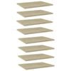 vidaXL Рафтове за етажерка, 8 бр, дъб сонома, 40x30x1,5 см, ПДЧ