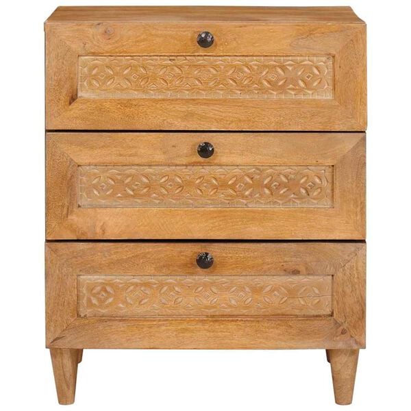 vidaXL Нощен шкаф с чекмедже Светло кафяво 50 x 33 x 62 см