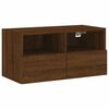 vidaXL Стенен ТВ шкаф, кафяв дъб, 60x30x30 см, инженерно дърво