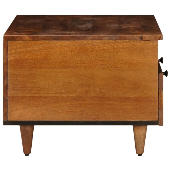 vidaXL ТВ шкаф с чекмедже Орех 70 x 33 x 46 см Солидно мангово дърво