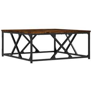 vidaXL Кафе маса, опушен дъб, 70x70x30 см, инженерно дърво
