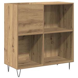 vidaXL Шкаф за грамофонни плочи дъб артизан 85 x 38 x 89 см