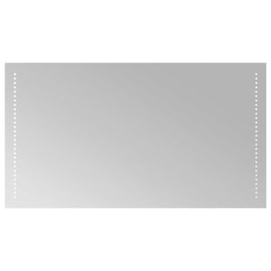 vidaXL LED огледало за баня Прозрачен 90 x 50 cm закалено стъкло