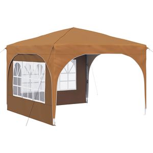 vidaXL Поп-ъп парти палатка 290 x 290 x 245 см Бежово