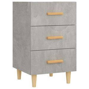 vidaXL Нощно шкафче, бетонно сиво, 40x40x66 см, инженерно дърво