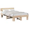 vidaXL Рамка за легло Естествен 140 x 190 cm Солидно борово дърво