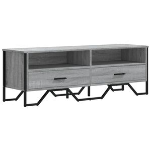 vidaXL ТB шкаф, сив сонома, 122x34x41 см, инженерно дърво