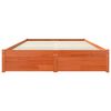 vidaXL Рамка за легло Кафяво с восъчно покритие 120 x 200 cm