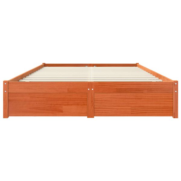 vidaXL Рамка за легло Кафяво с восъчно покритие 120 x 200 cm