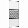 vidaXL Стъклена врата 90 x 2 x 205 см Алуминий Черно