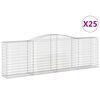 vidaXL Габионни кошници арка 25 бр 400x50x120/140см поцинковано желязо