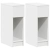 vidaXL Нощни шкафчета с чекмеджета, 2 бр, бели, 20x36x60 см