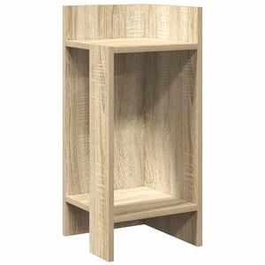 vidaXL Странична маса с рафт, дъб сонома, 25,5x27x60 см