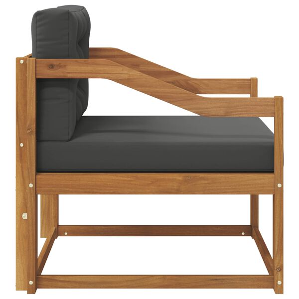 vidaXL Среден диван за открито Солидно акациево дърво Естествен