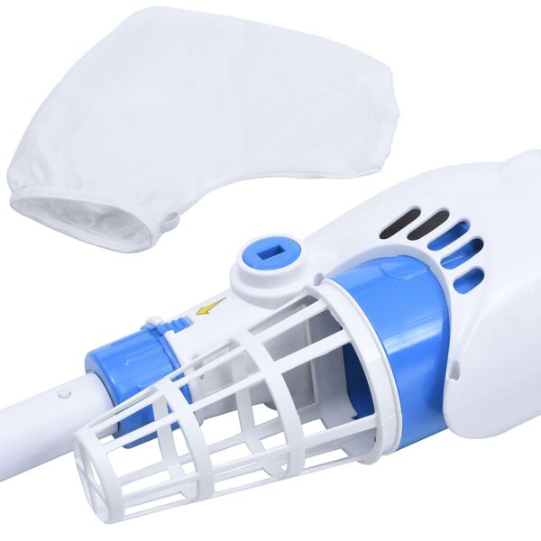 vidaXL Акумулаторна прахосмукачка за басейн с дръжка от пяна