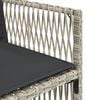 vidaXL Градински трапезен комплект 5 части с възглавници светлосив