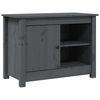 vidaXL ТВ шкаф, сив, 70x36,5x52 см, бор масив